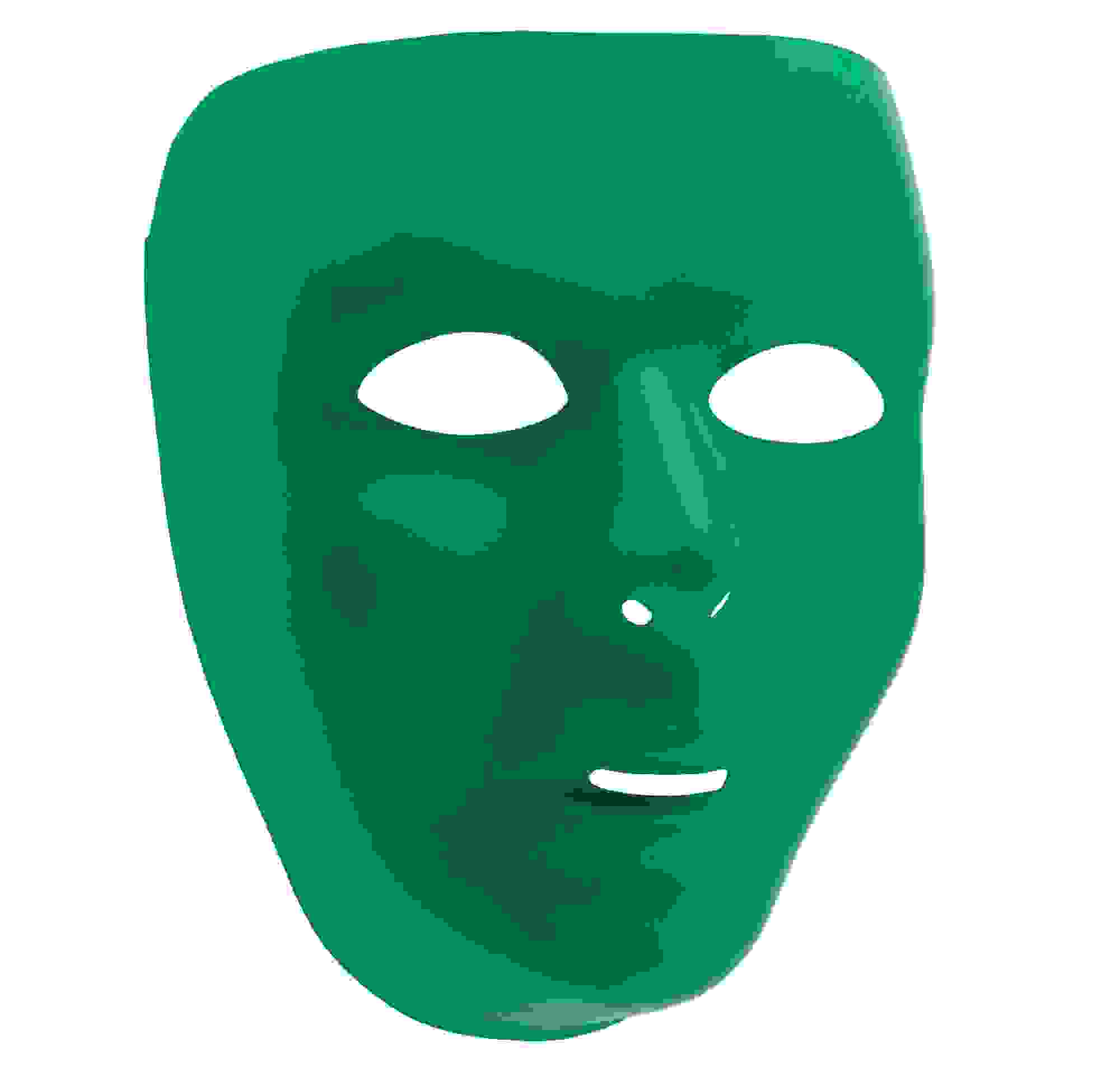 Green Face Mask 7in x 7in