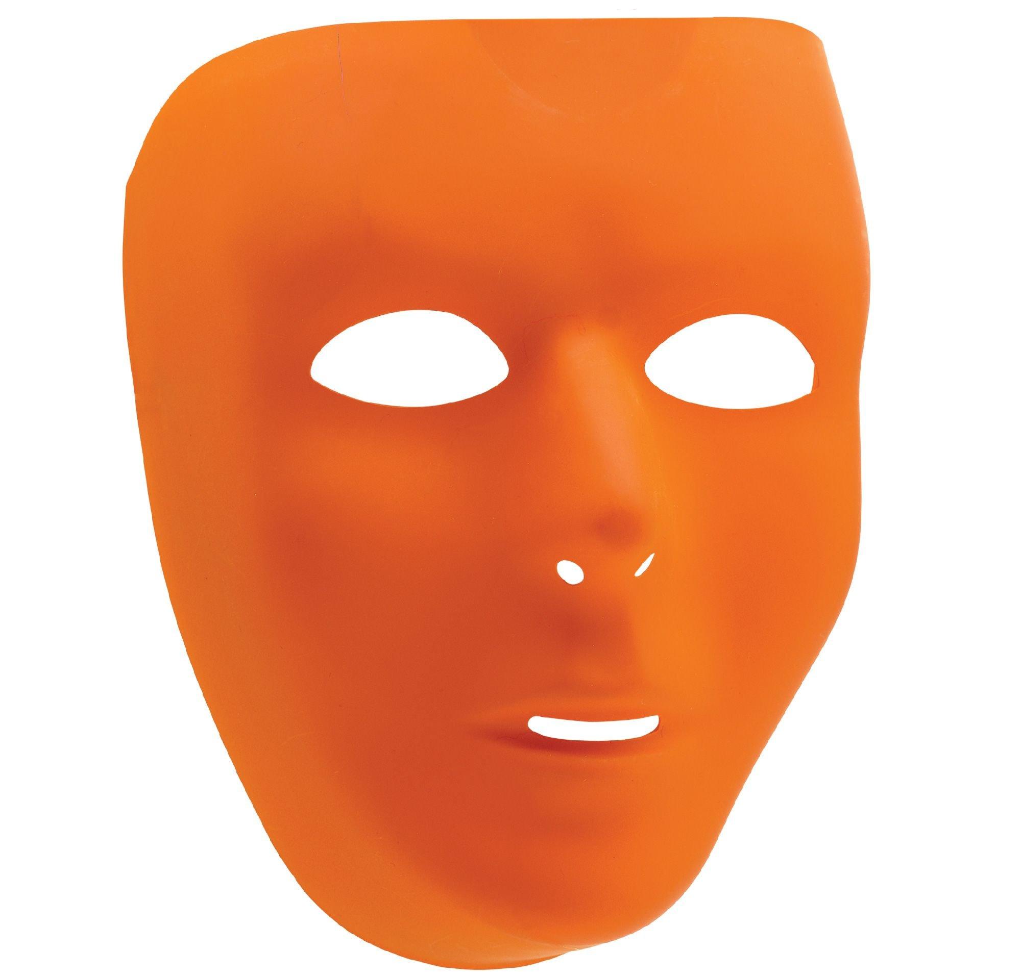 Orange Face Mask 7in x 7in Party City