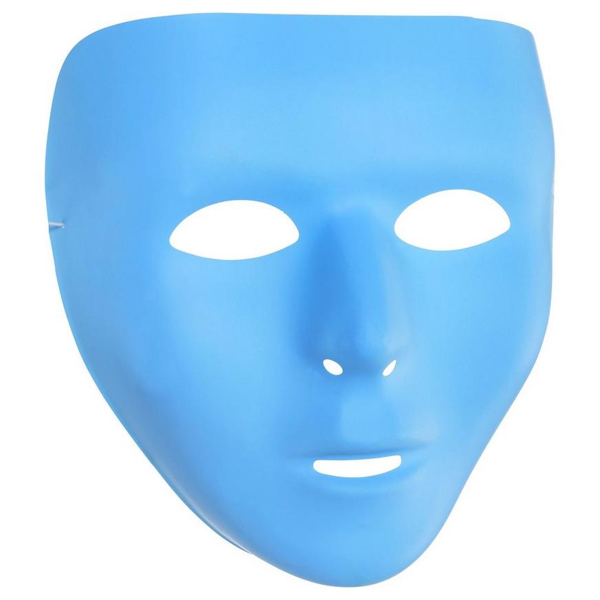 raid ordlyd klokke Light Blue Face Mask 7in x 3in | Party City