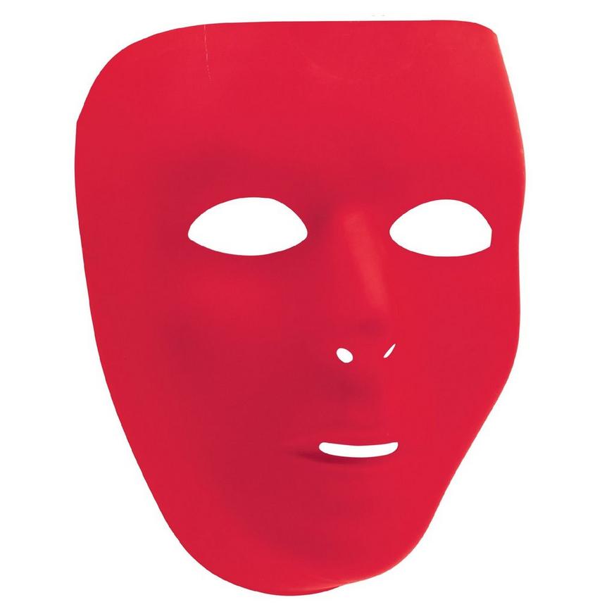 Amscan Full Face Mask Halloween Costume, Red, One Size