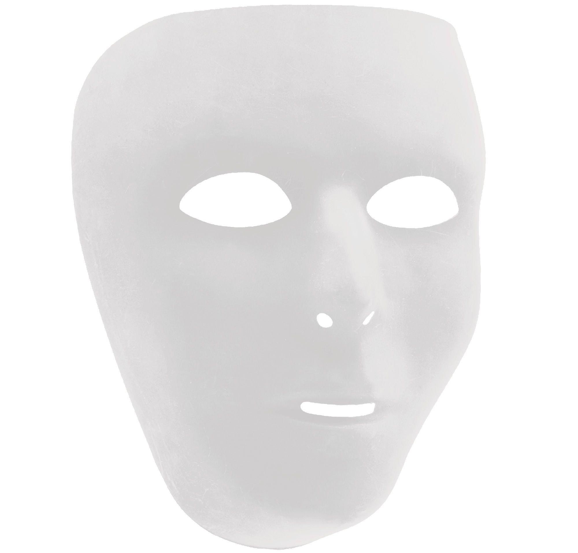 Blank Paper Masks Decorate, White Halloween Mask Blank