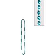 Metallic Light Blue Bead Necklace