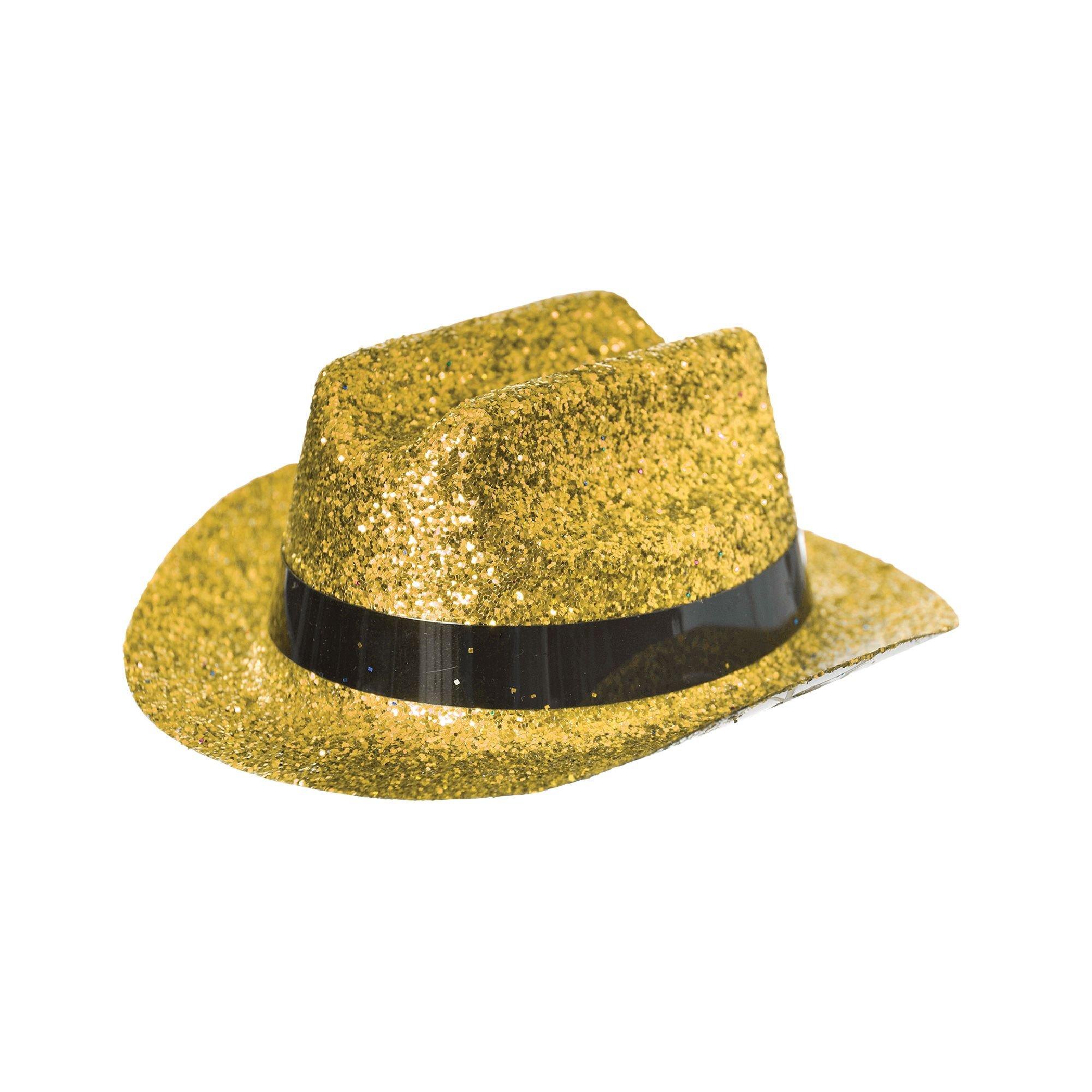 Gold Glitter Mini Cowboy Hat 4in x 2in Party City