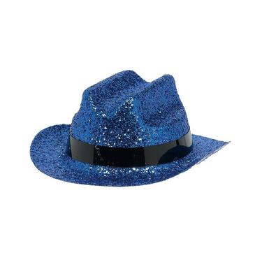 Blue Glitter Mini Cowboy Hat