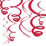Red Swirl Decorations 12ct