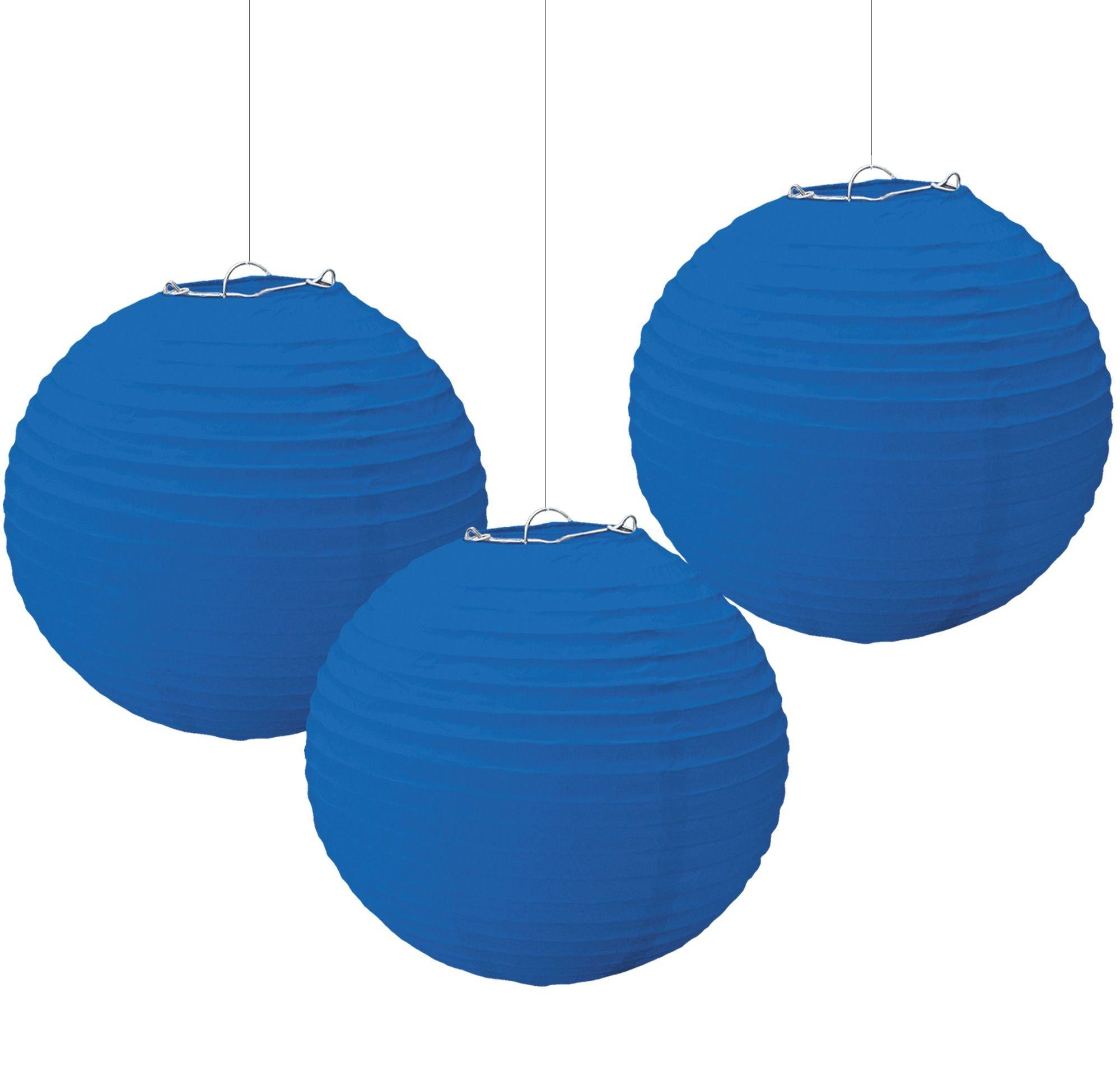 Royal Blue Paper Lanterns, 3ct | Party City