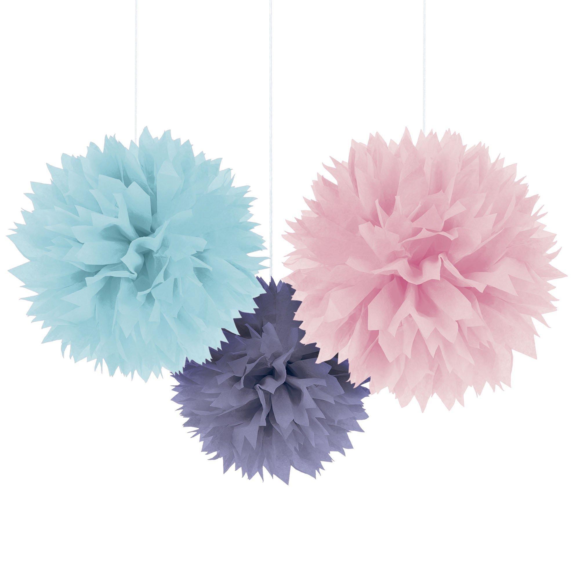 Pastel Tissue Pom Poms 3ct Party City