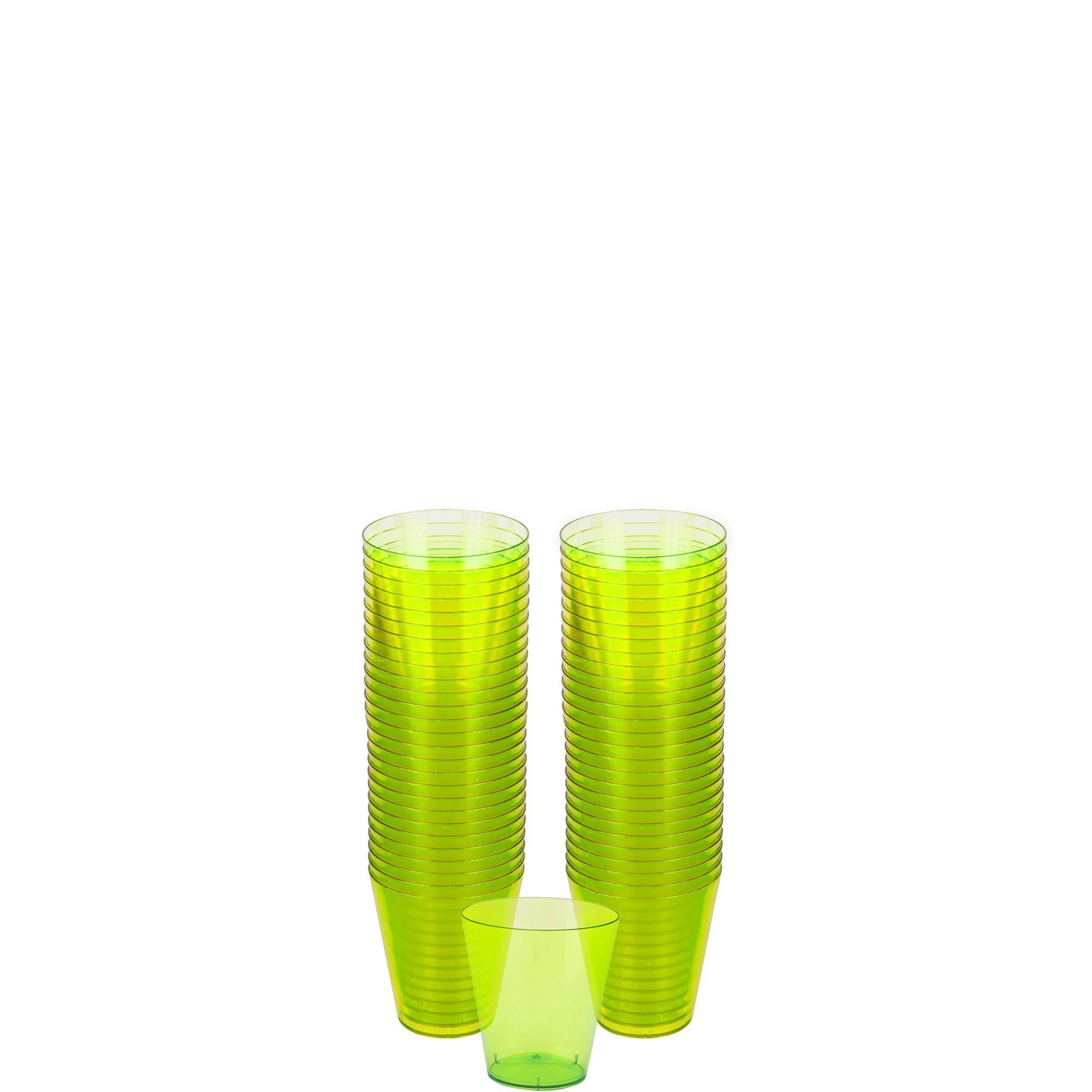  Green Christmas Plastic Shot Cups [100-Pack 2oz