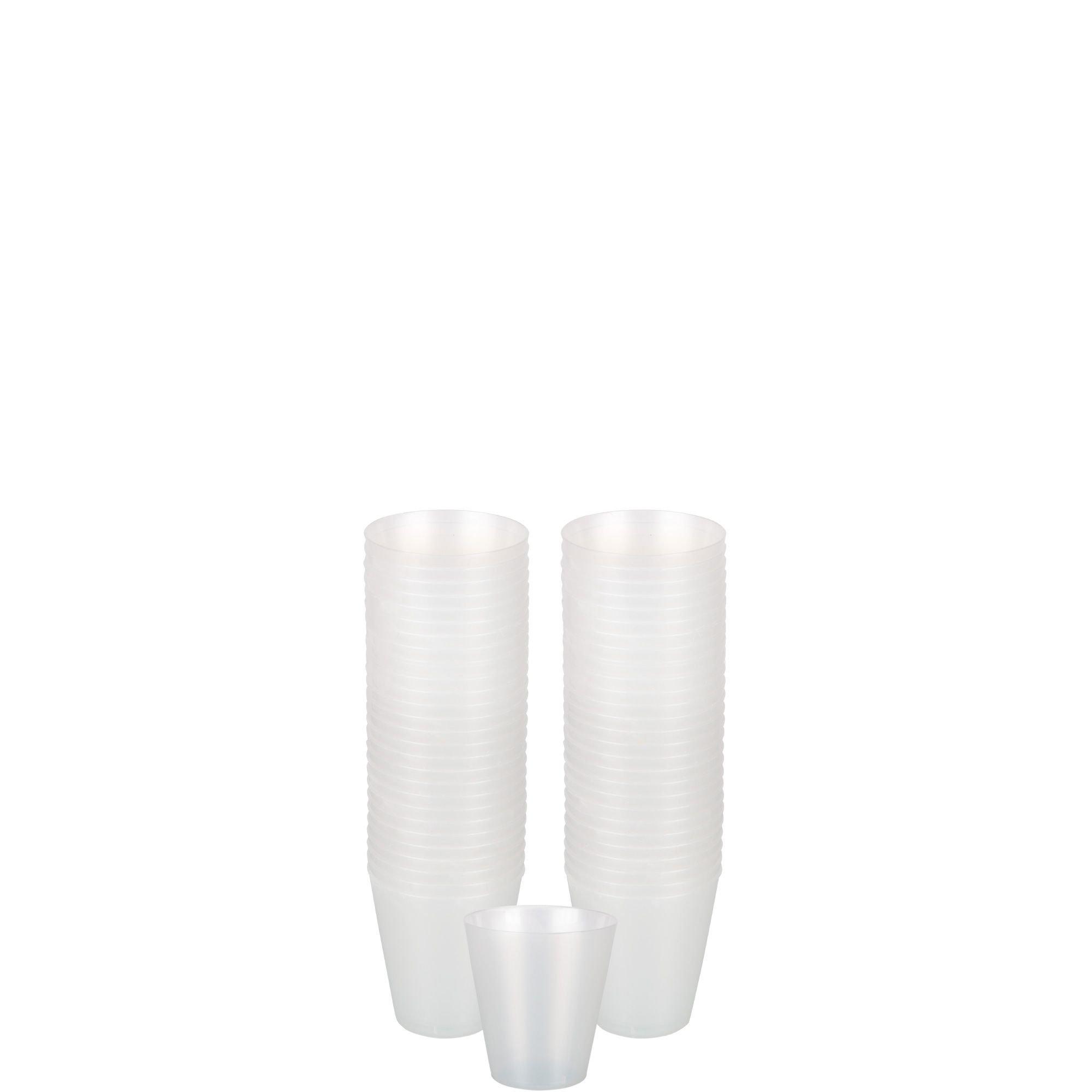 Pearl White Plastic Shot Glasses, 2oz, 100ct | Party Supplies | Party