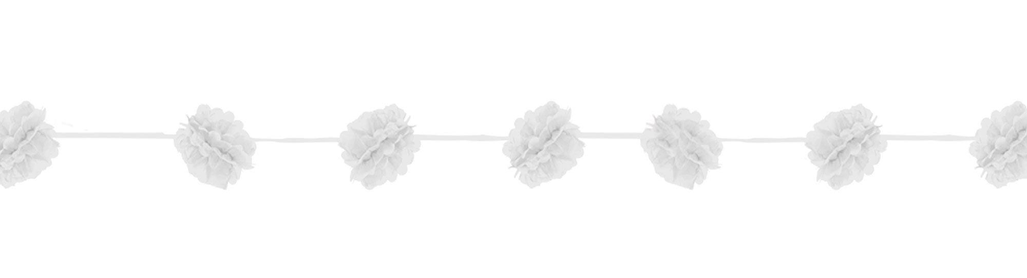 White Fluffy Garlands 2ct | Party City