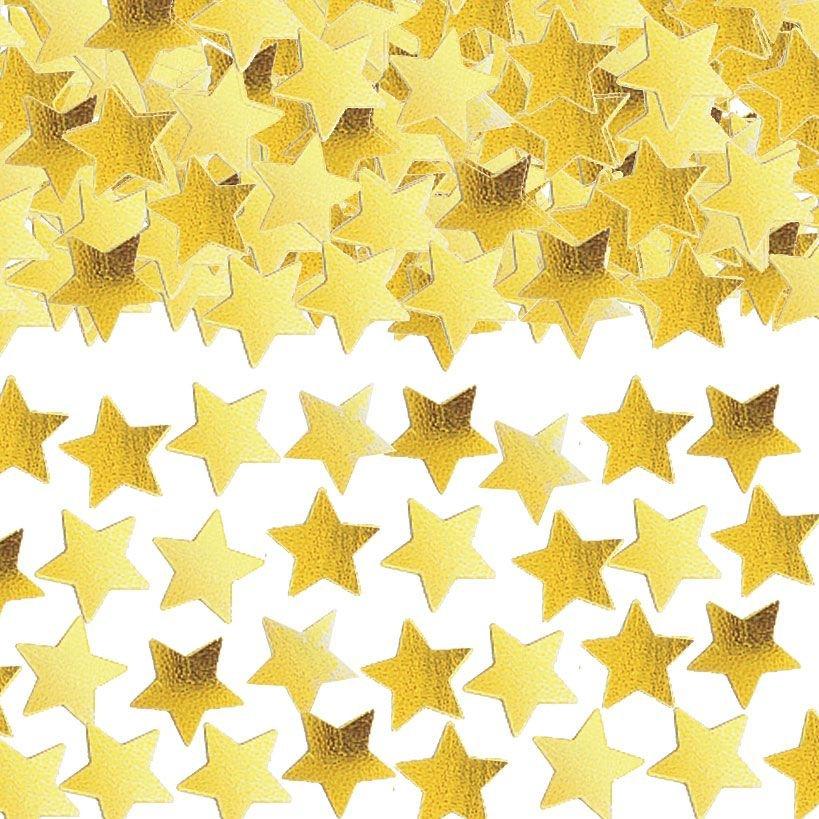 Gold Stars Confetti Borders Pack, Digital Gold Stars Confetti