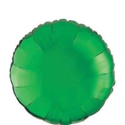 Festive Green Round Foil Balloon, 17in