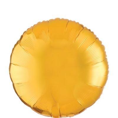 Gold Round Foil Balloon, 17in