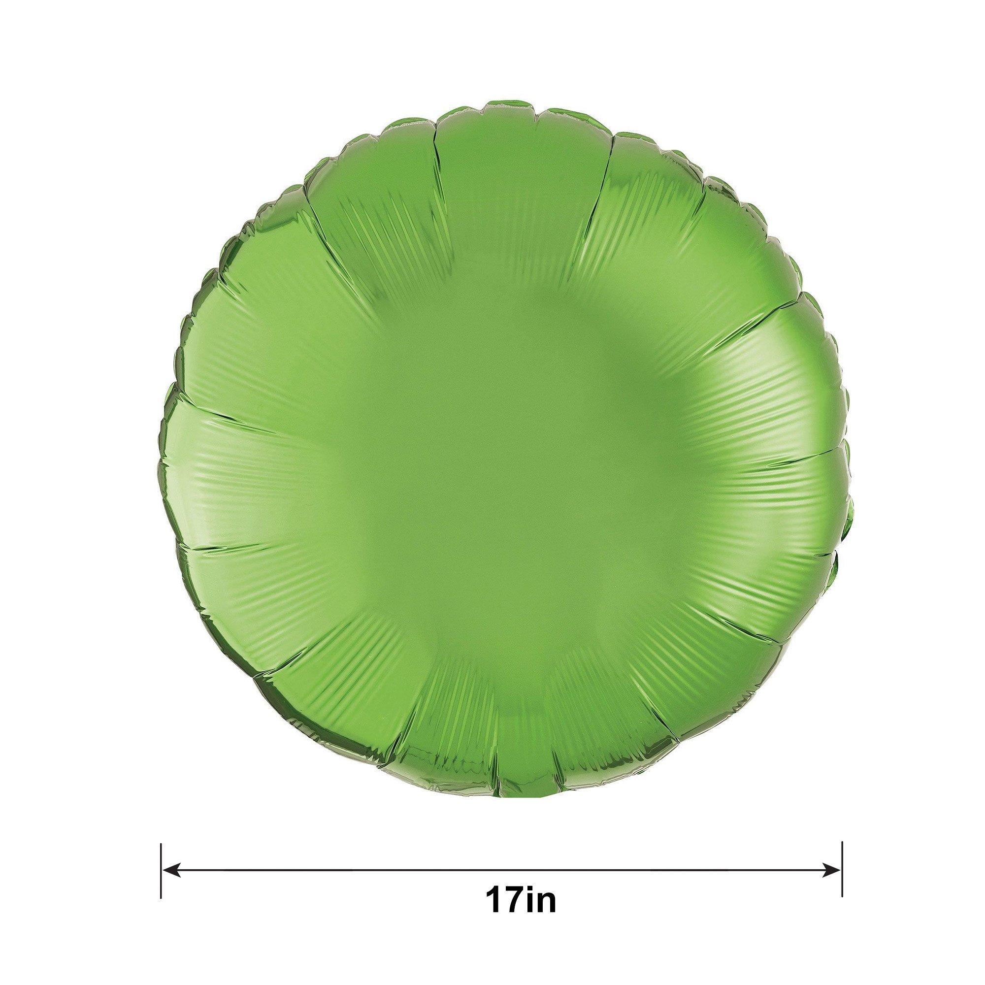 Kiwi Green Round Foil Balloon, 17in