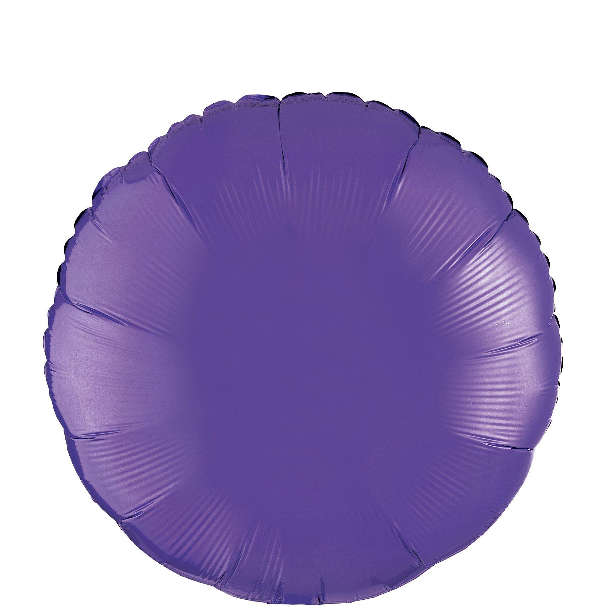 Purple Round Foil Balloon 17in Party City