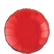Red Round Foil Balloon, 18in