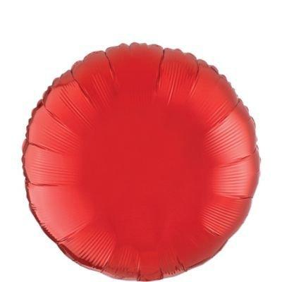 Red Round Foil Balloon, 17in