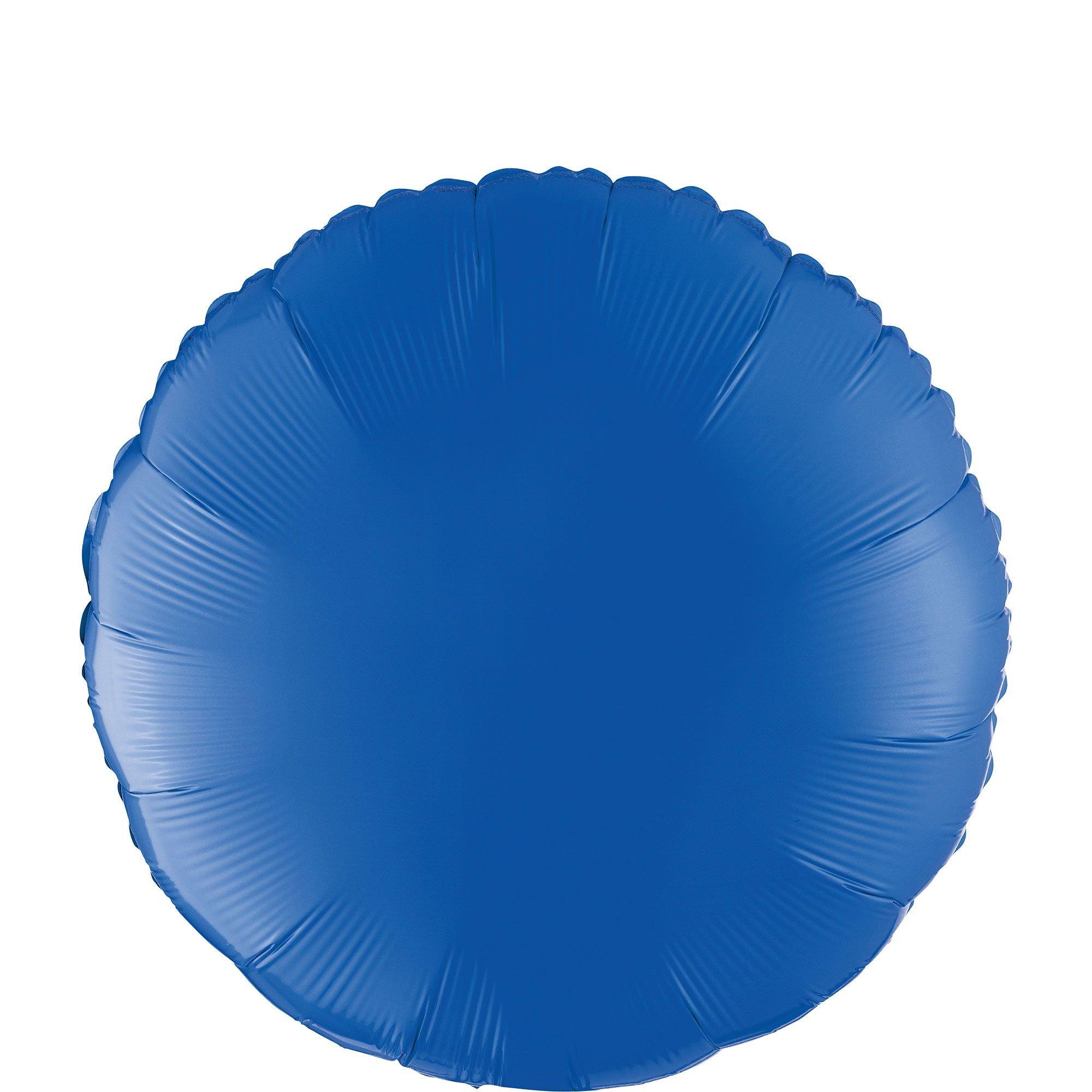 Blue Round Foil Balloon, 17in