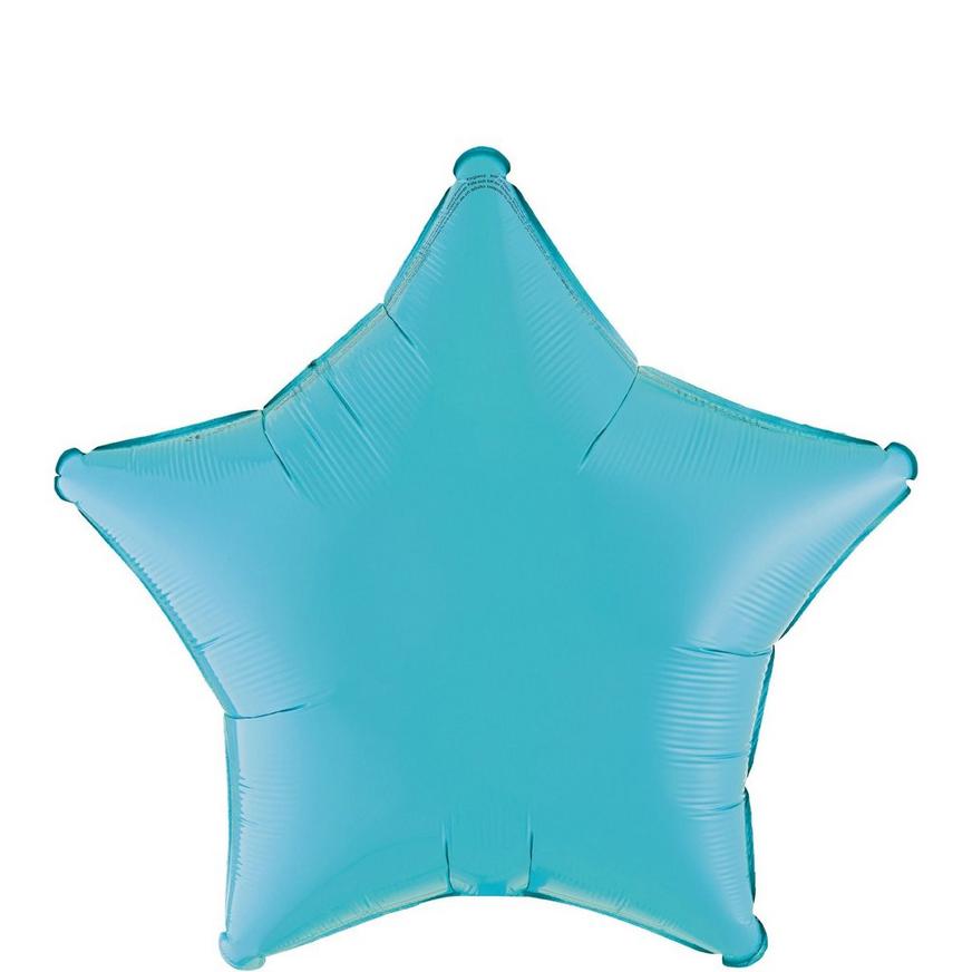 Caribbean Blue Star Balloon, 19in