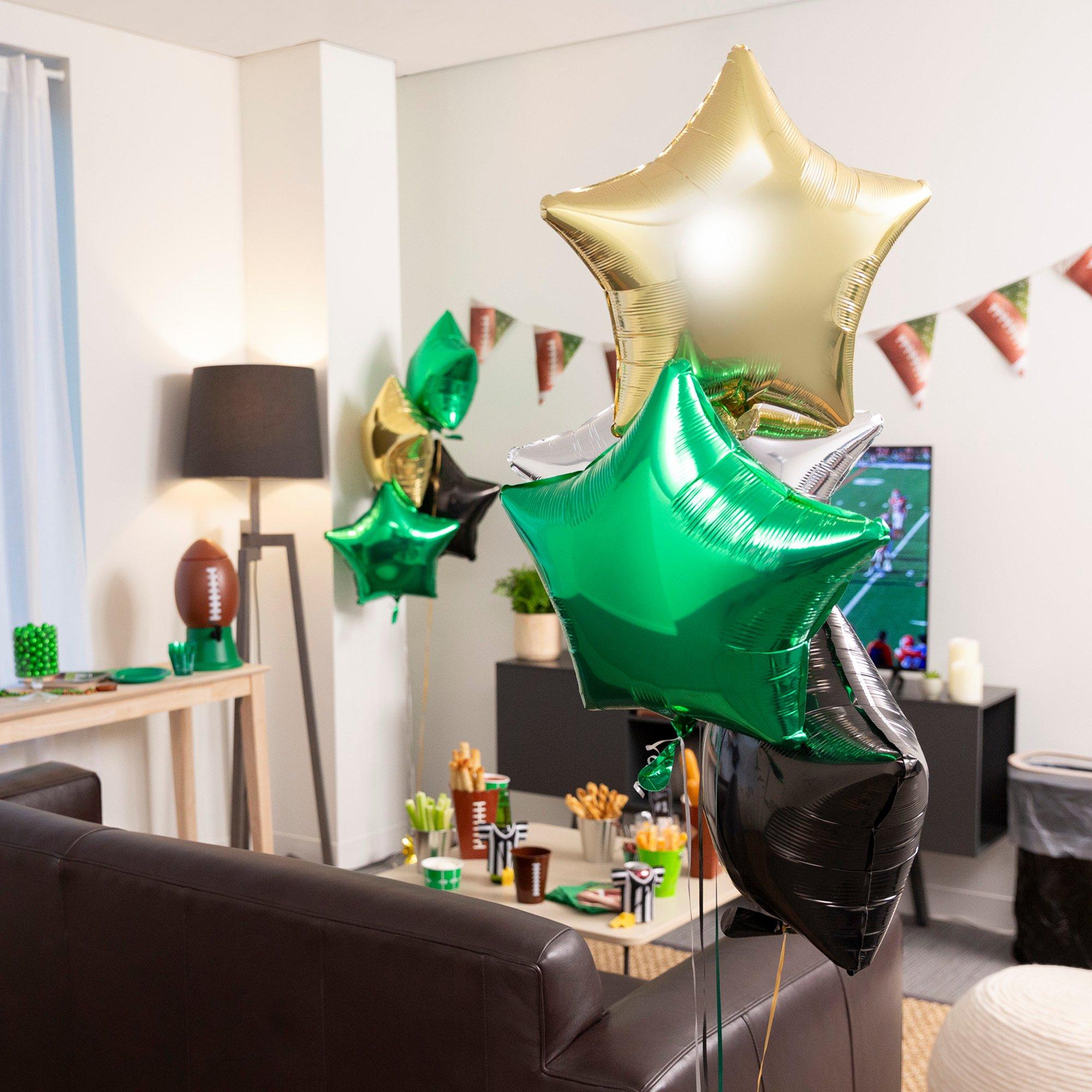 Festive Green Star Foil Balloon, 19in