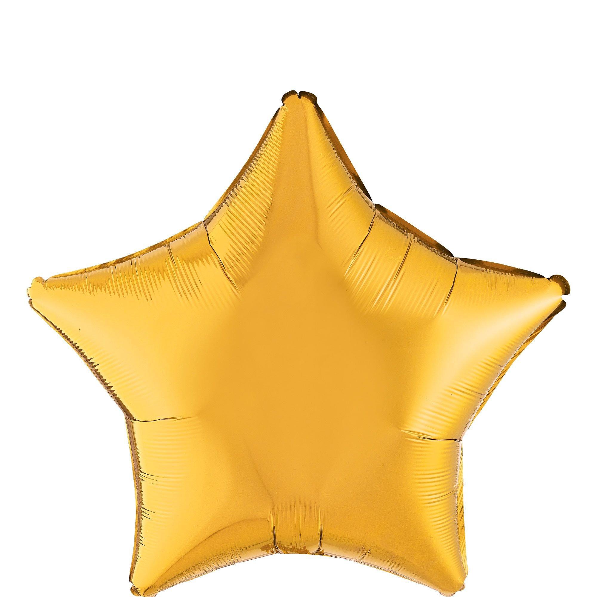 Gold Star Foil Balloon, 19in