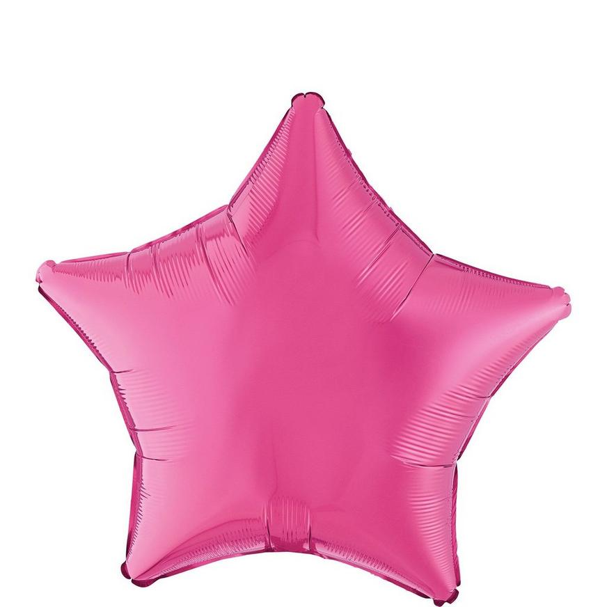 Bright Pink Star Balloon, 19in