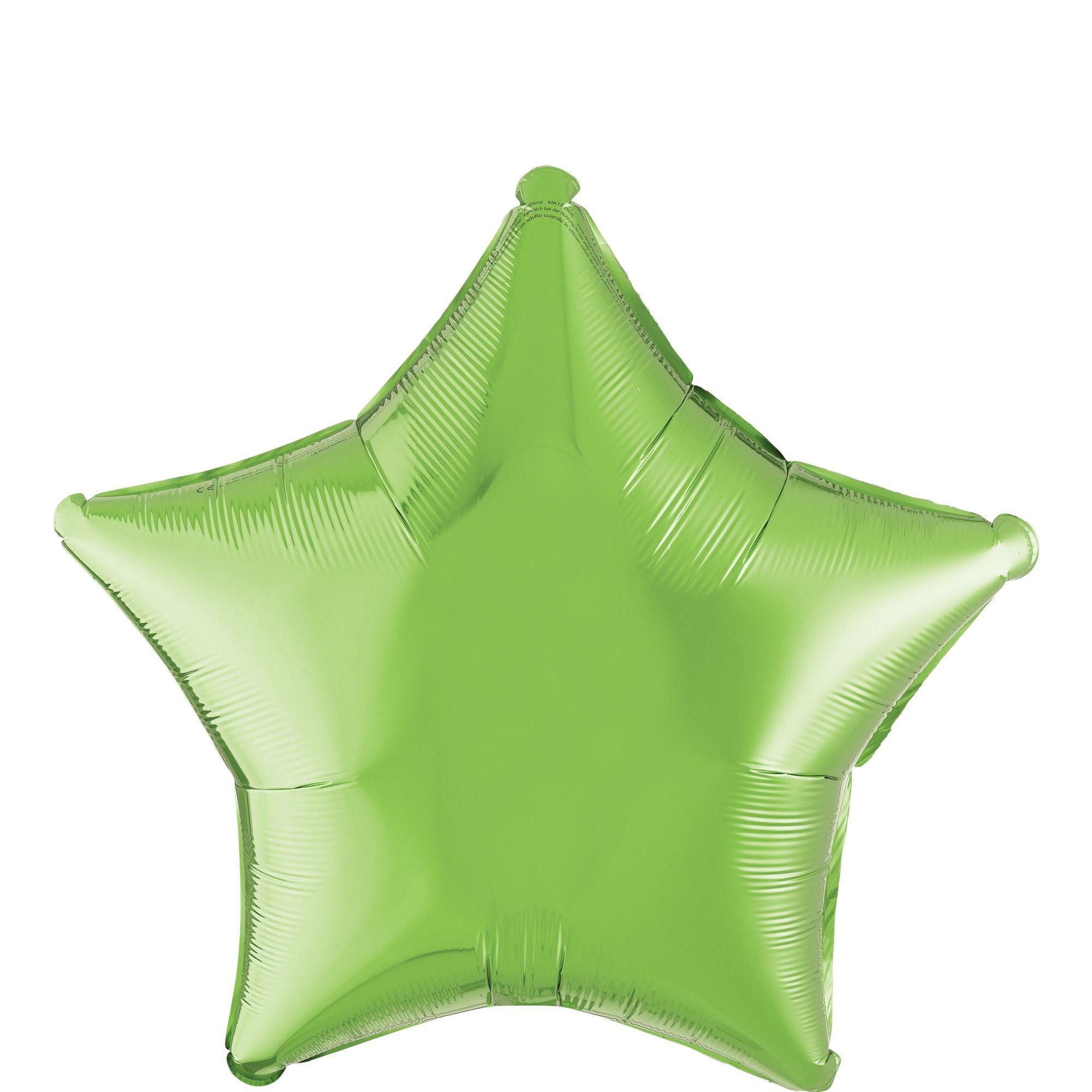 Kiwi Green Star Foil Balloon, 19in