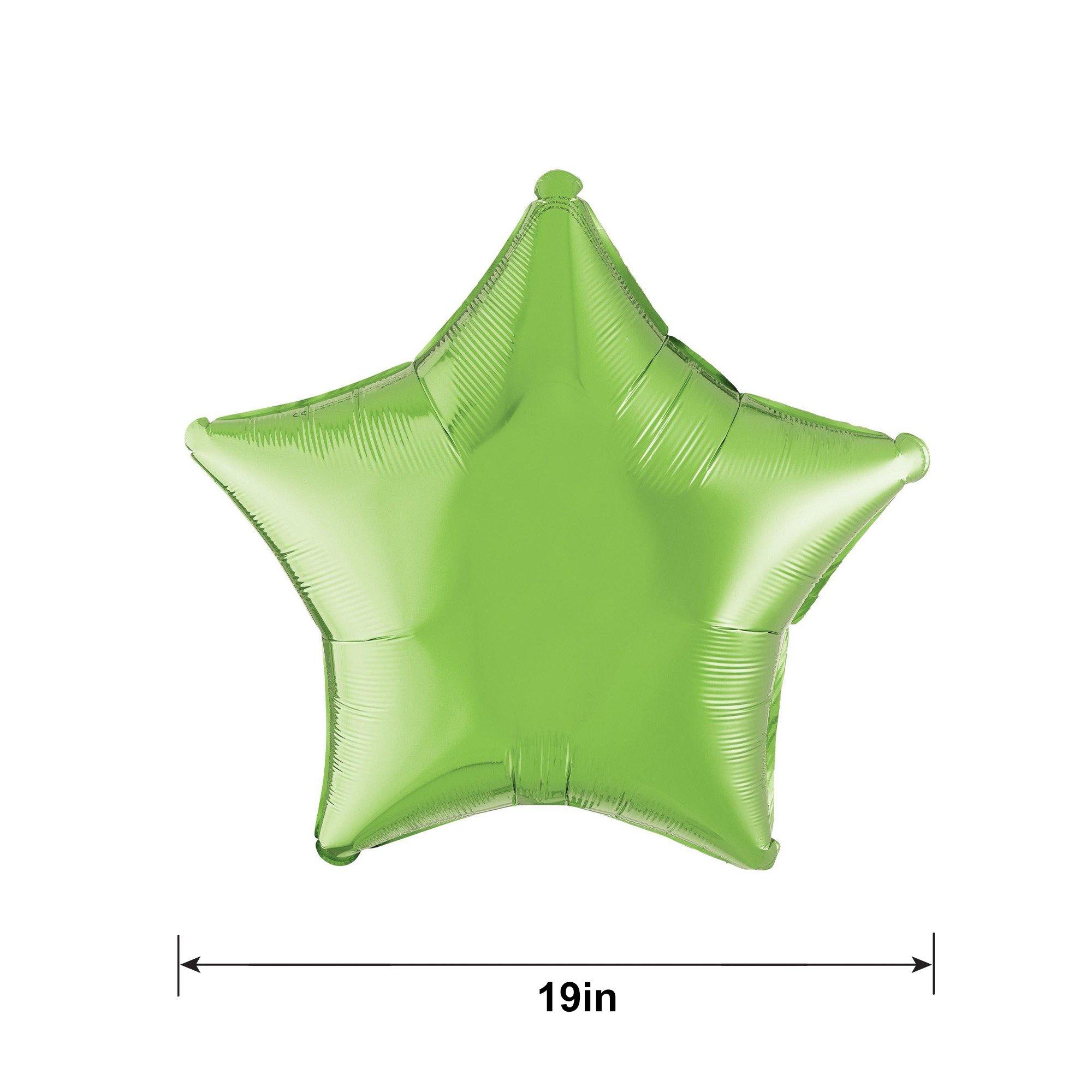 Kiwi Green Star Foil Balloon, 19in
