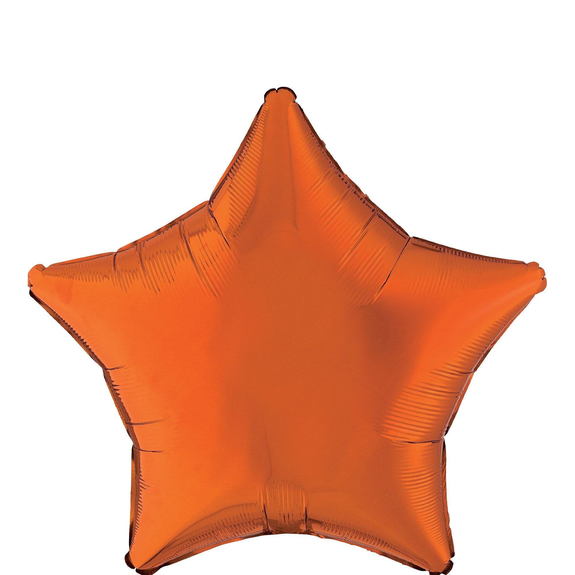 Orange Star Foil Balloon, 19in