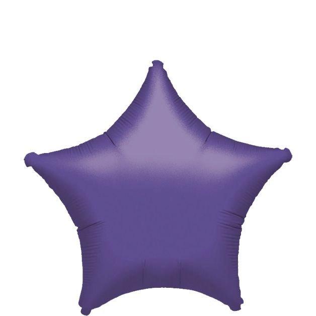 Purple Star Foil Balloon, 19in
