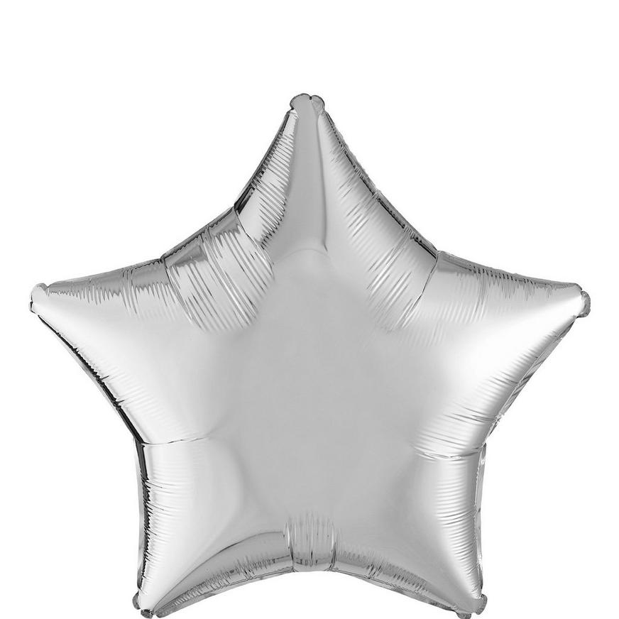 Pasen Gelijkwaardig Oceaan Silver Star Balloon | Party City