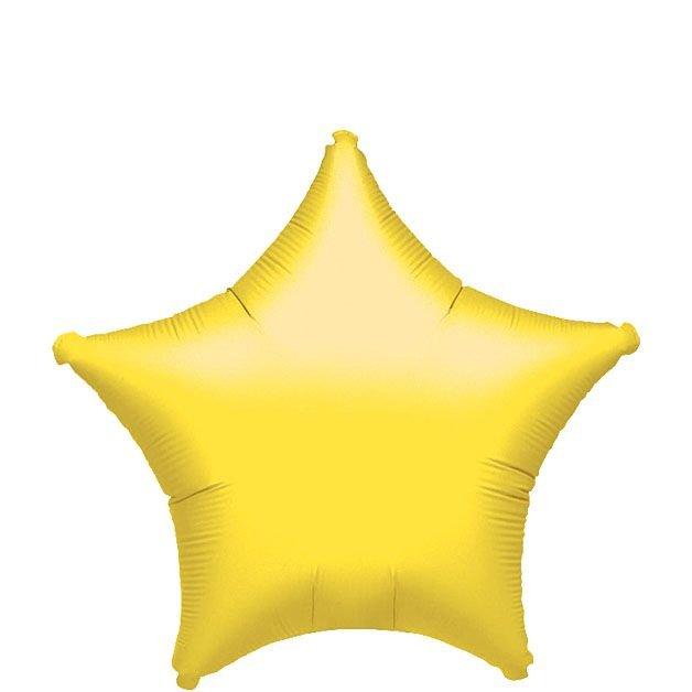 Yellow Star Foil Balloon, 19in