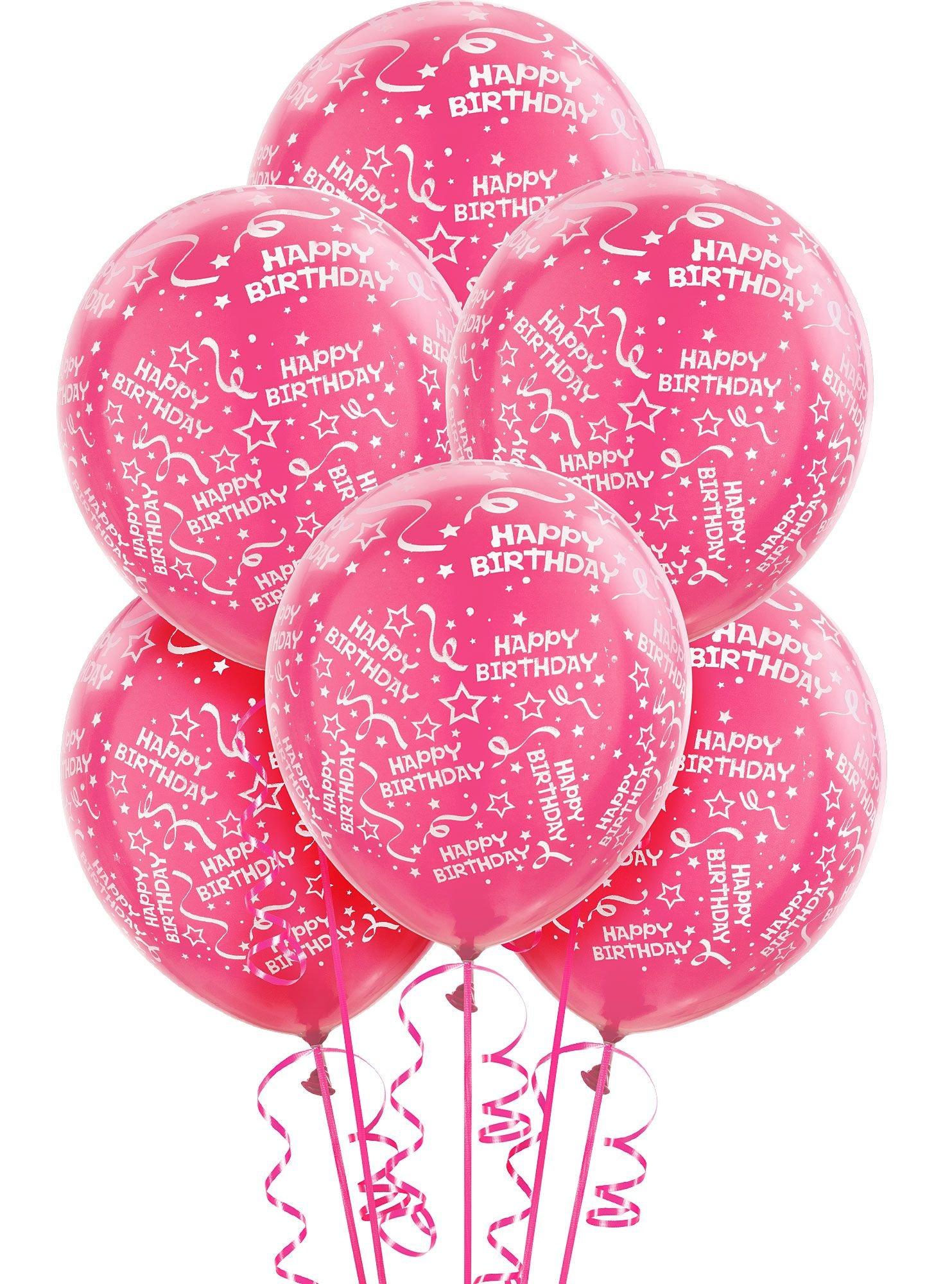 Ballon en alu Happy Birthday Pretty Pink 30 45 cm à prix minis