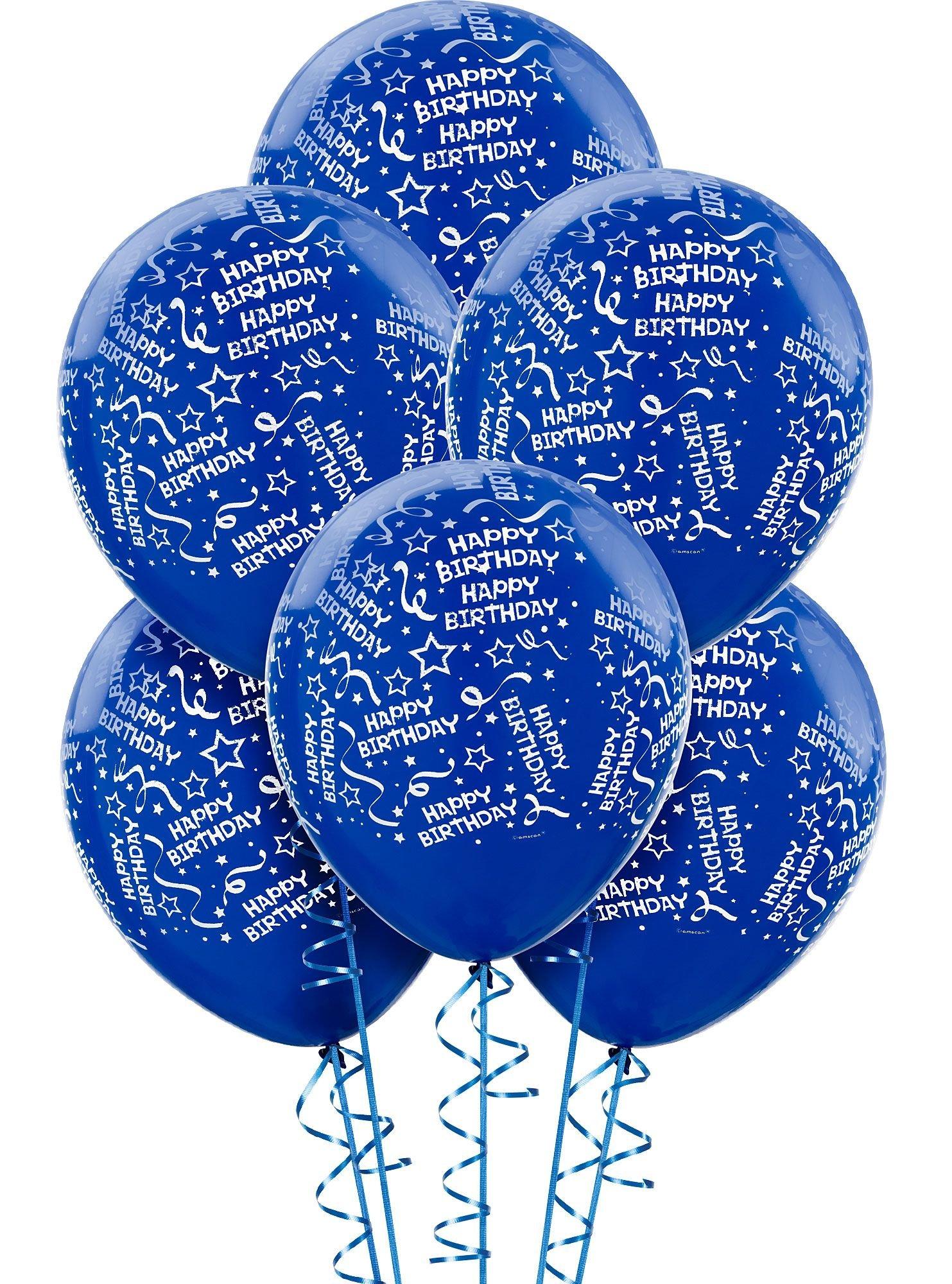 blue birthday balloons