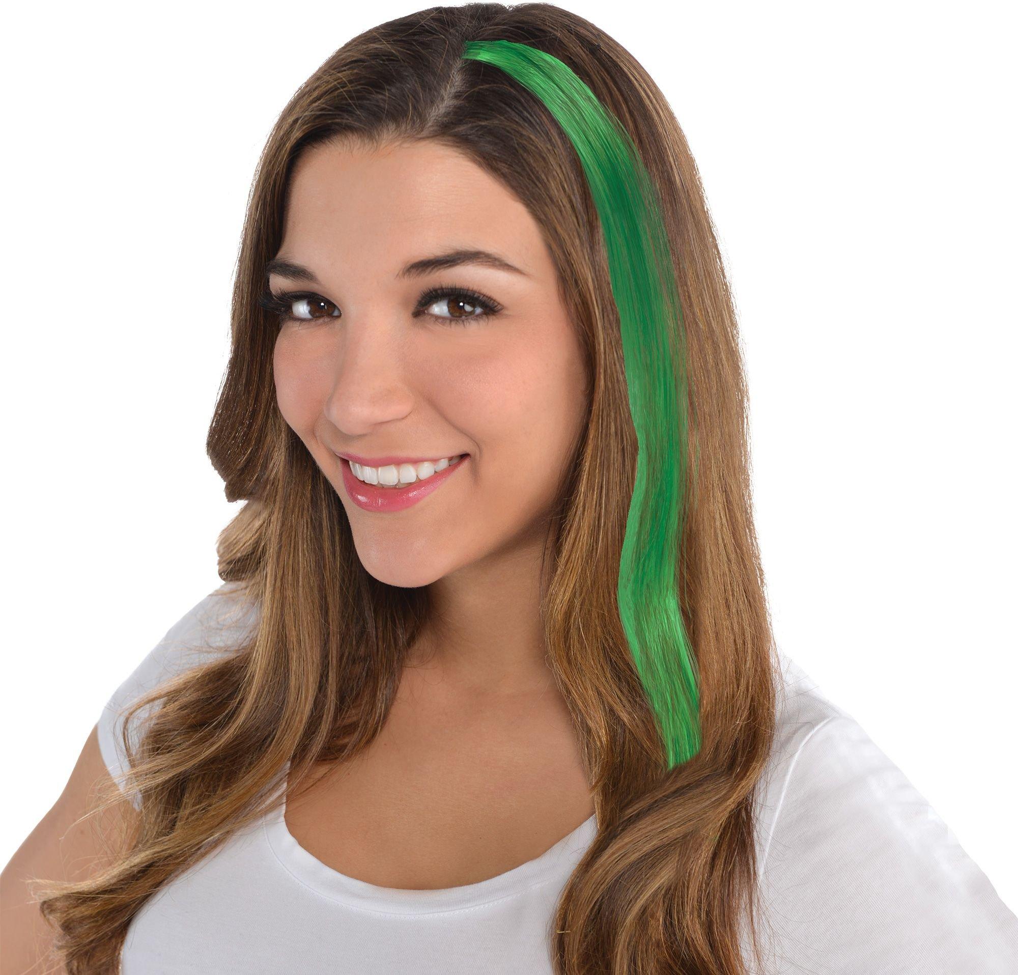 Green hair hot sale extensions