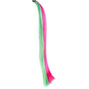 Black Light Neon Pink & Green Hair Extension 15in | Party City