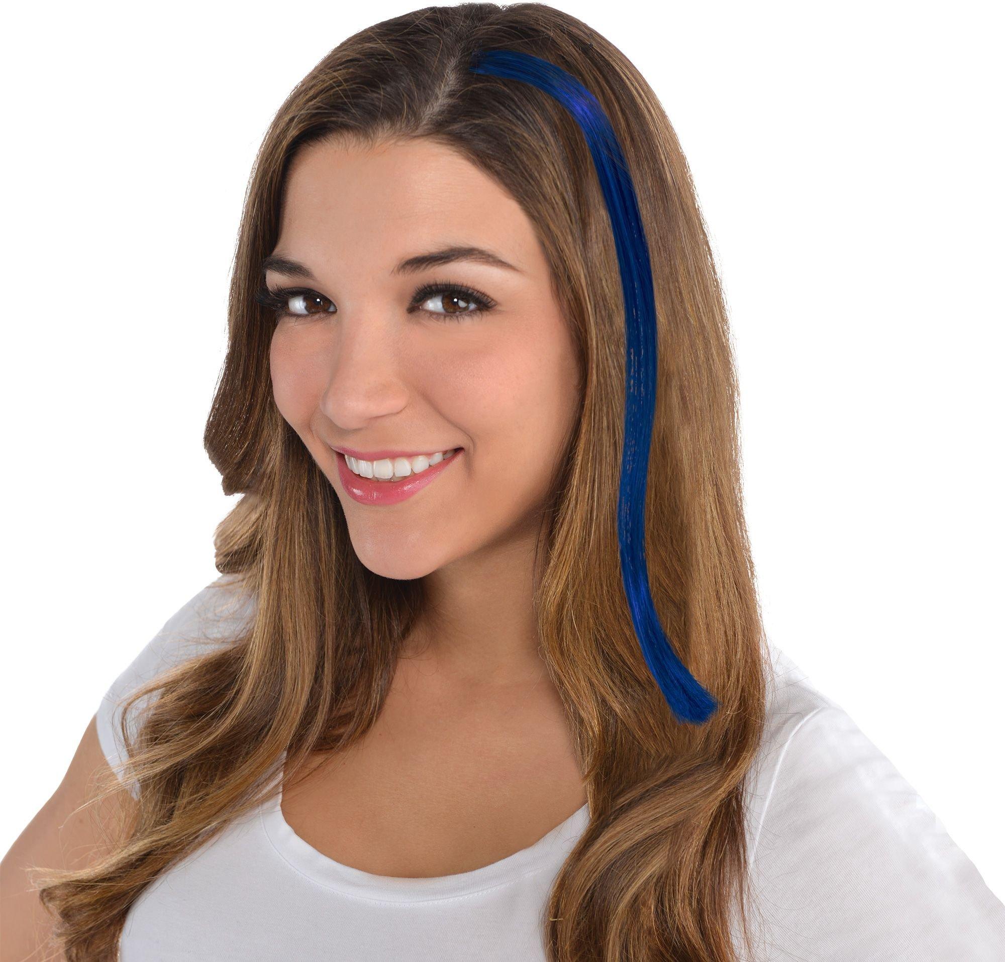 Clip in shop hair extensions blue