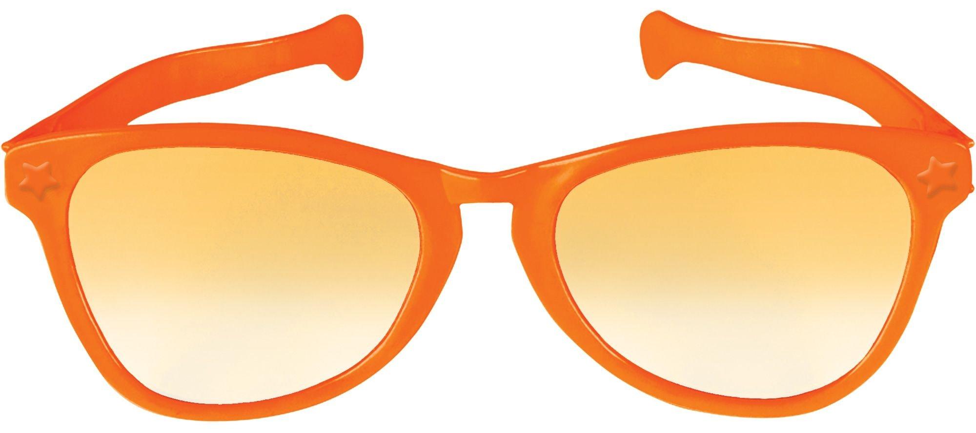 Orange Giant Fun Glasses 10in x 4in Party City