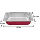 Red Aluminum Half Chafing Dish Steam Pan