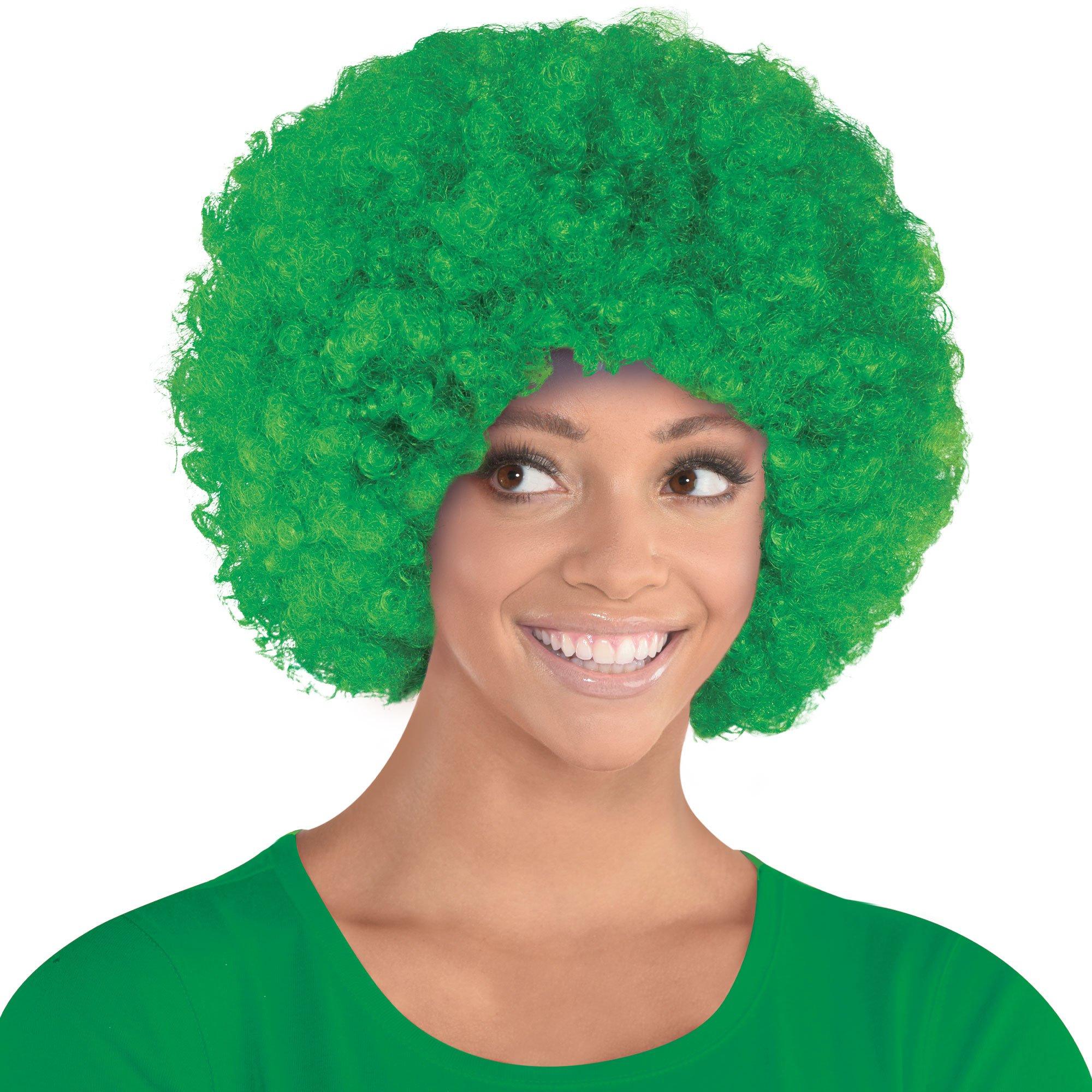Green Curly Wig