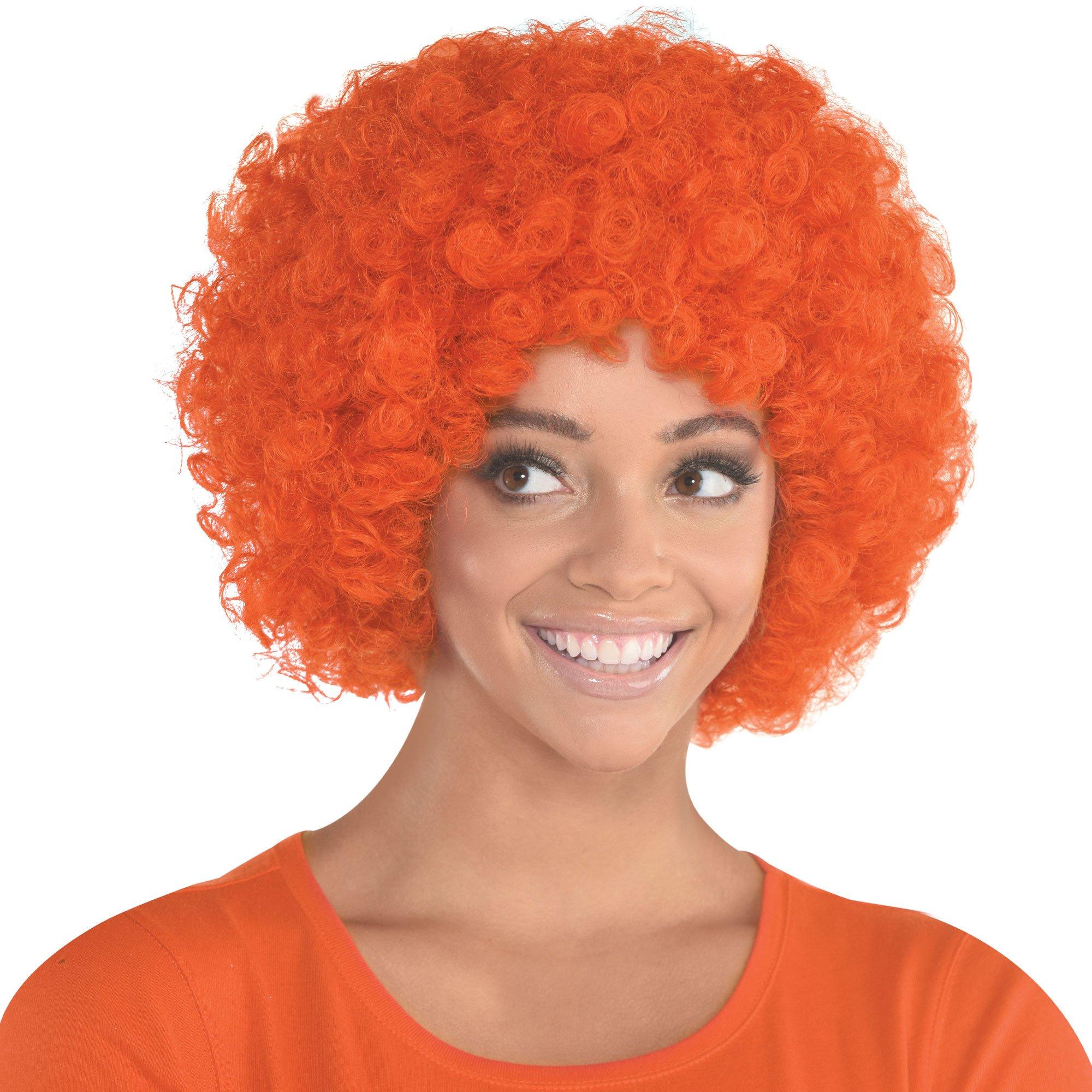 Orange Curly Wig Party City