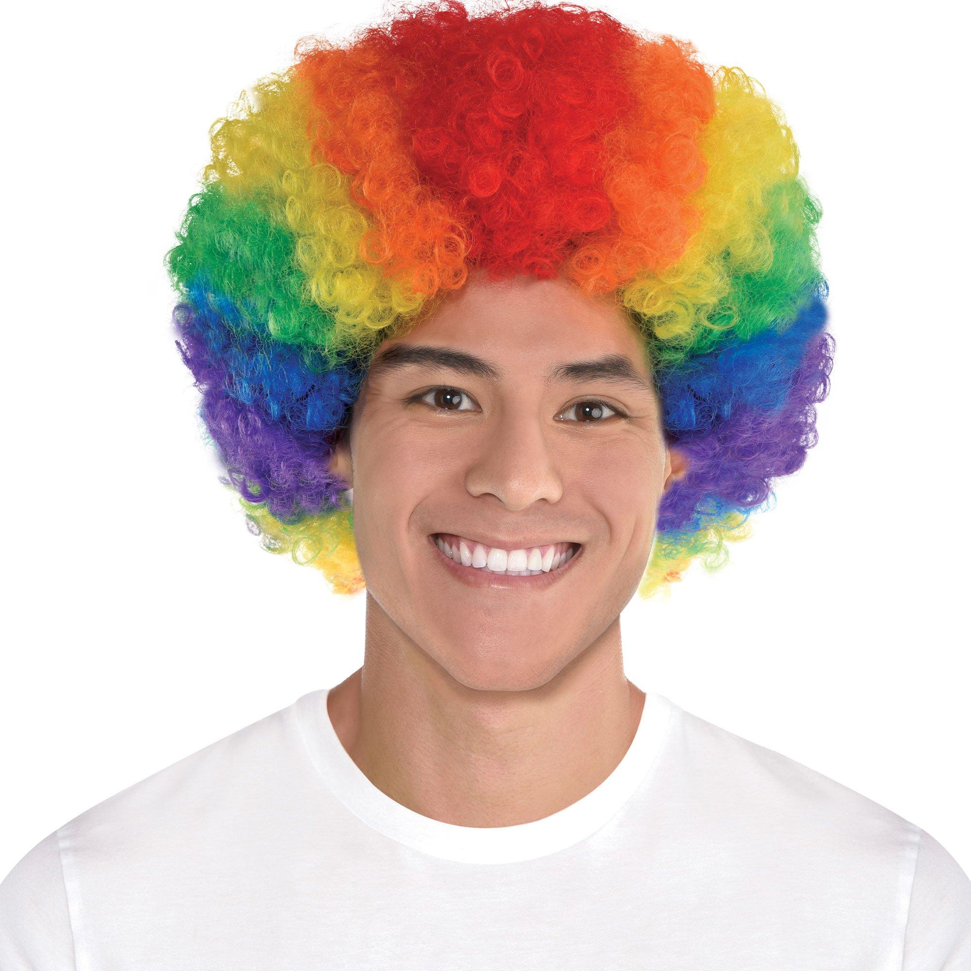 Rainbow Curly Wig Party City