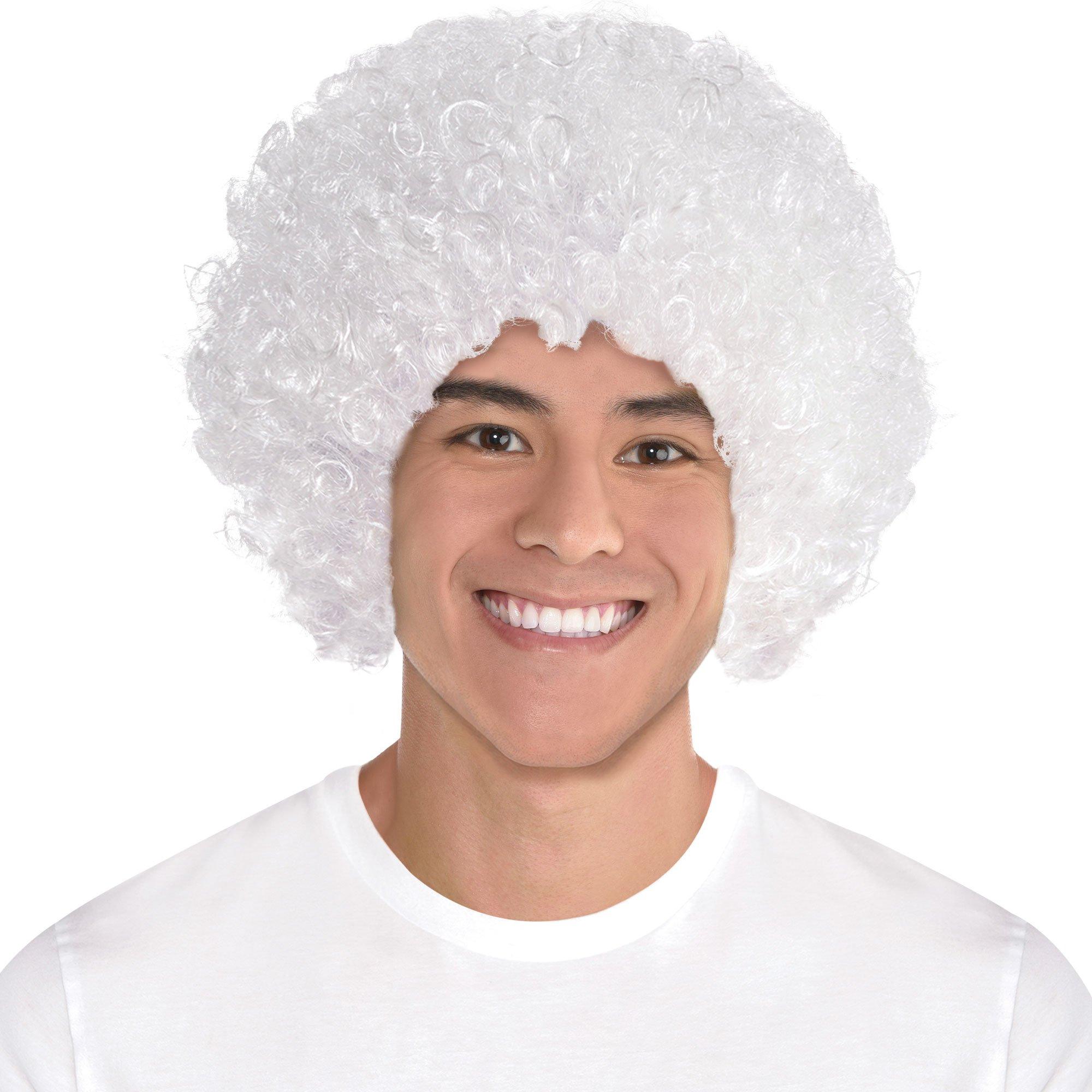 Giant white afro clearance wig