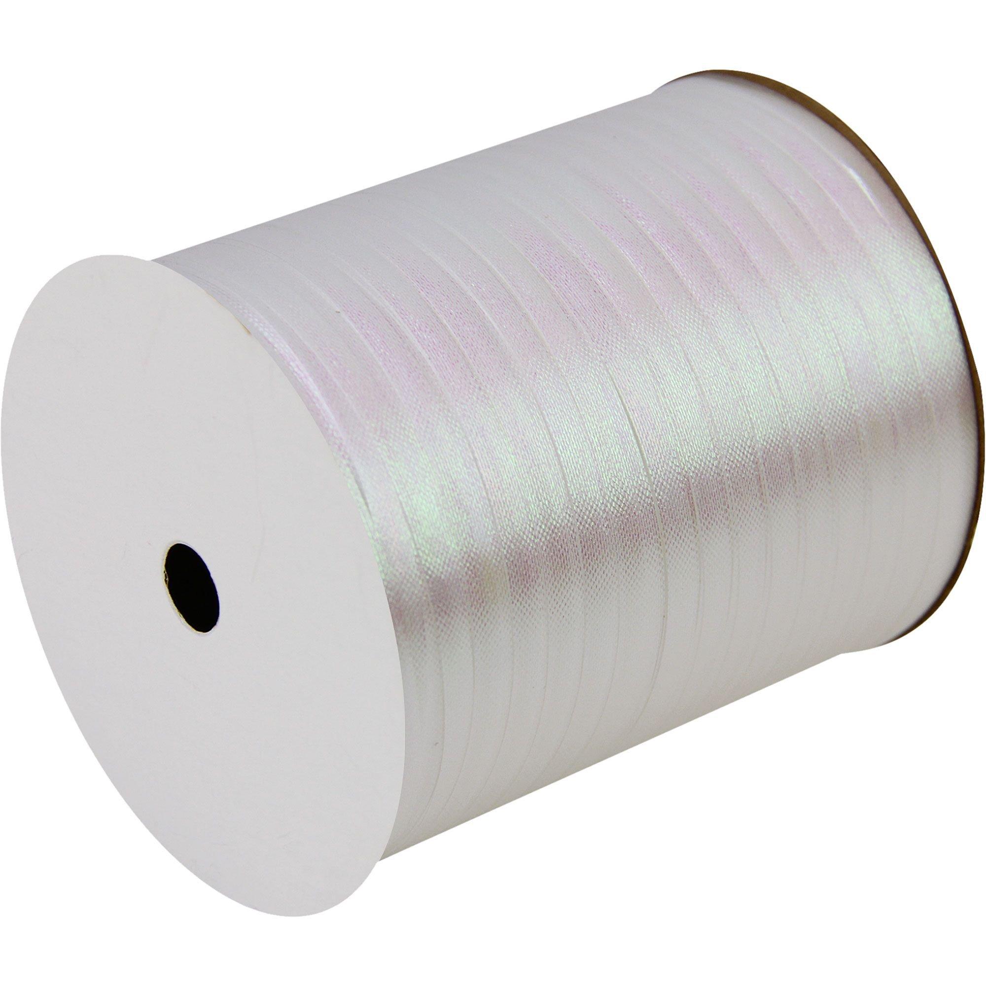 White Curly Ribbon | White Curling Ribbon - Smooth Finish - 3/16in. X 500  Yards (pm4436010)