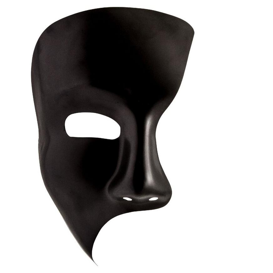 Black Phantom Mask 4 1/2in x 8 | Party City