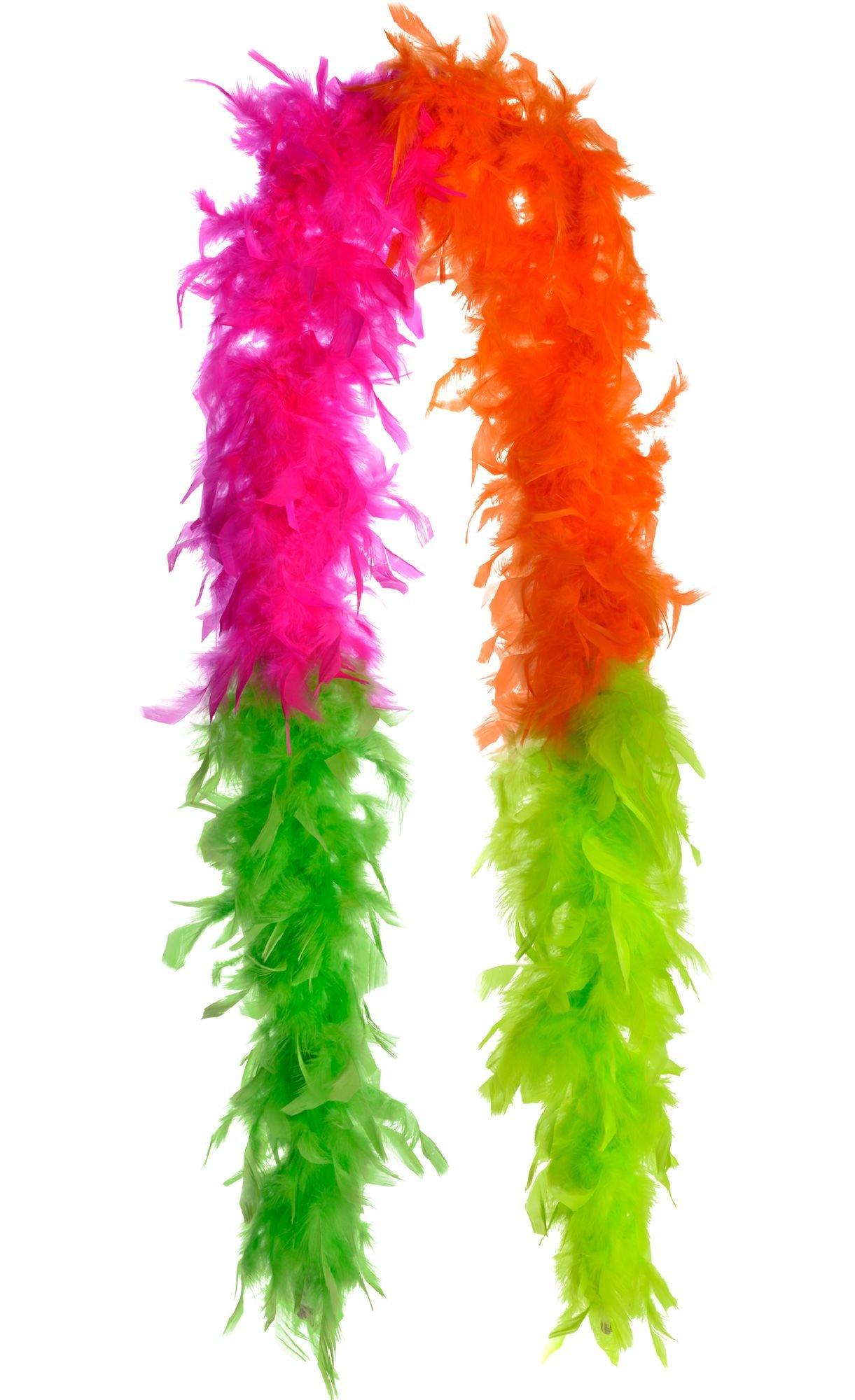 Black Light Neon Feather Boa 72in