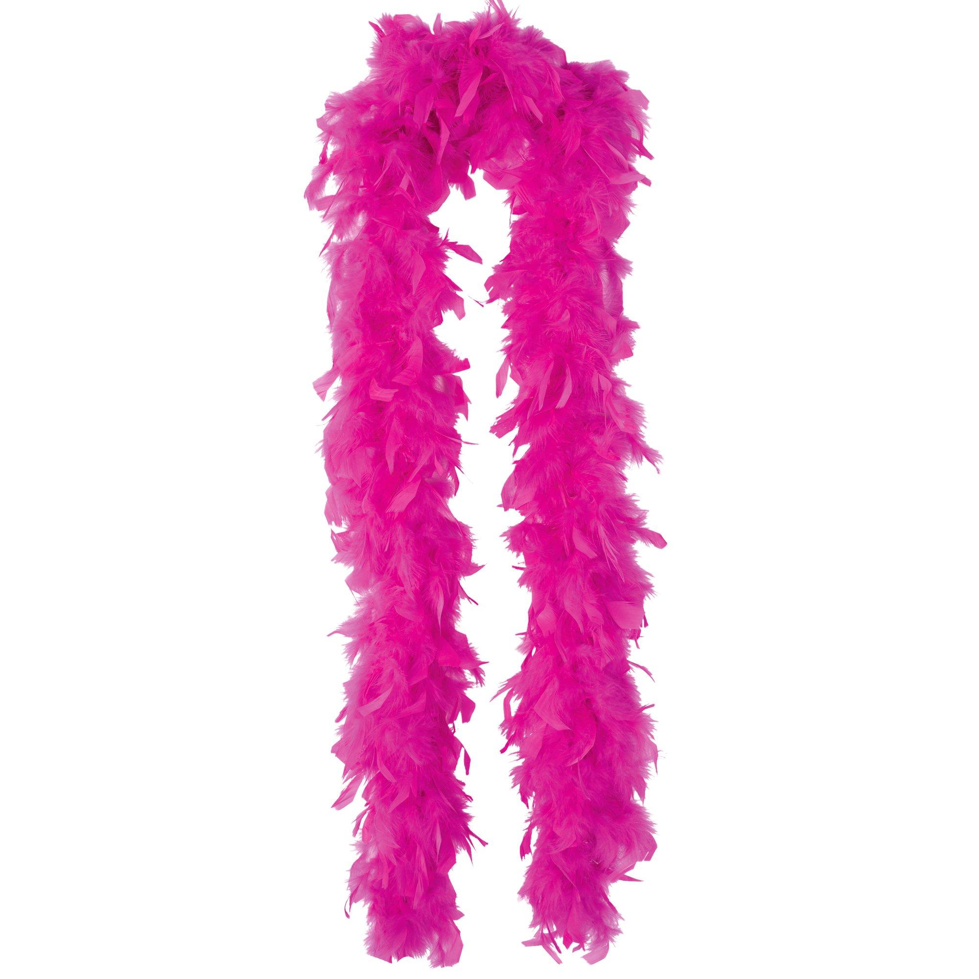 Larryhot Hot Pink Feather Boa - 80g 2yards Feather Boas for Women,Dancing Craftting Party Dress Up and Festival Decoration (80g - Hot Pink)