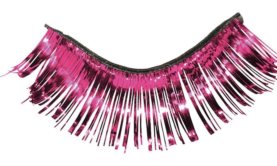 Self-Adhesive Pink Tinsel False Eyelashes