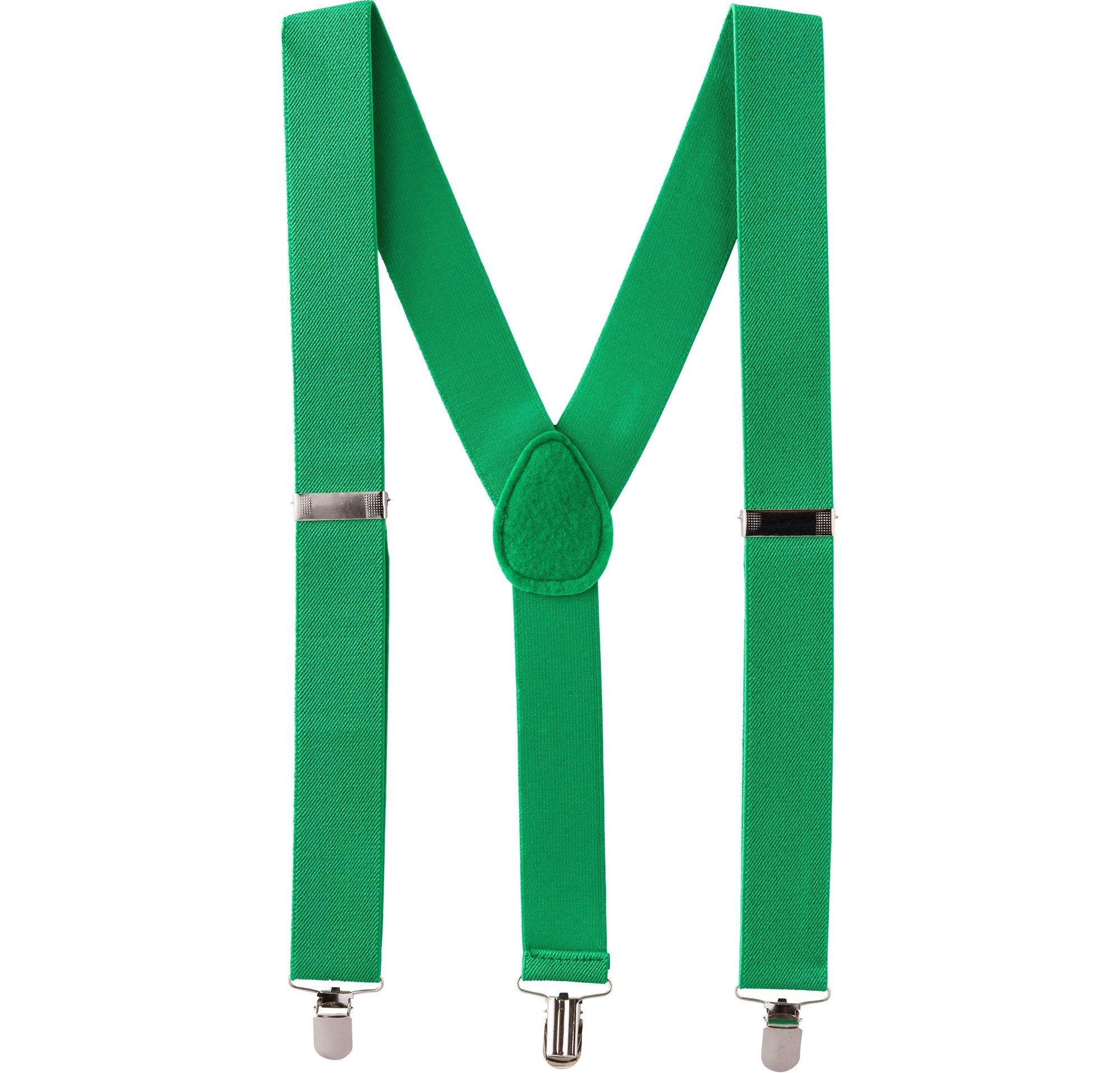 6 x Steel Suspender Clips In Green