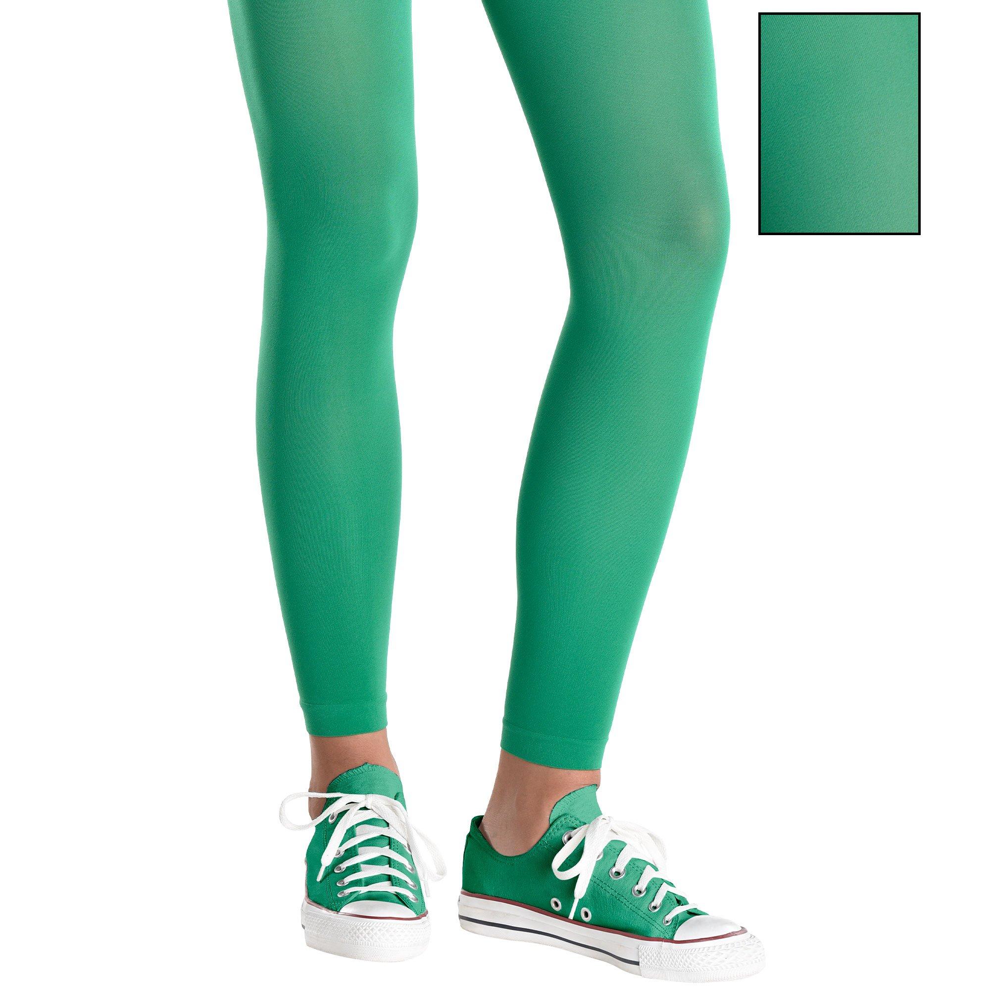 Opaque Green Colored Tights